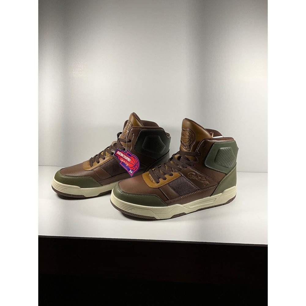 Patrick Ewing Rebound Mens High Top Basketball Sneakers Brown Green 1SMBE08-222